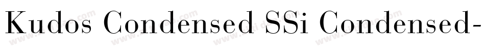 Kudos Condensed SSi Condensed字体转换